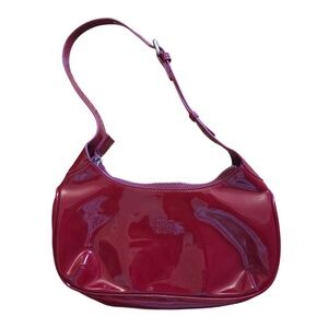 8 Other Reasons Glossy Burgundy Vegan Leather Shoulder Bag